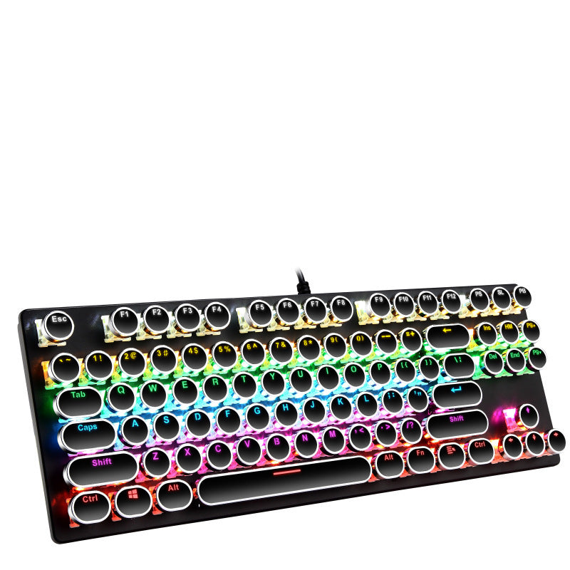 Wired 87-Key Electroplating Punk Mechanical Keyboard