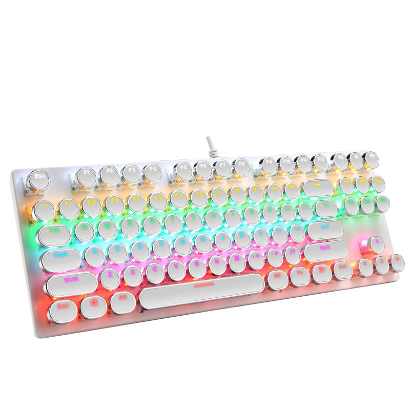 Wired 87-Key Electroplating Punk Mechanical Keyboard