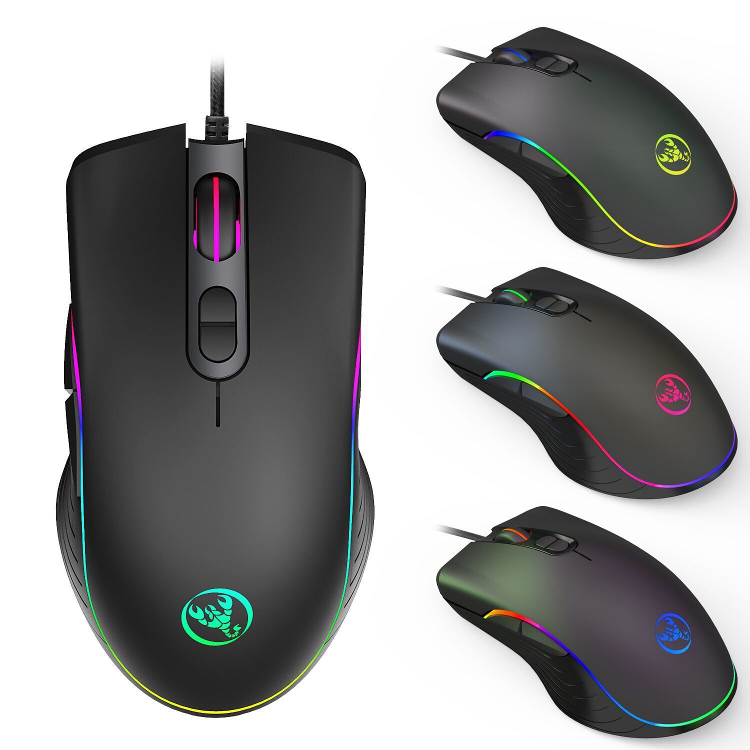 RGB Glowing Wired Gaming Mouse