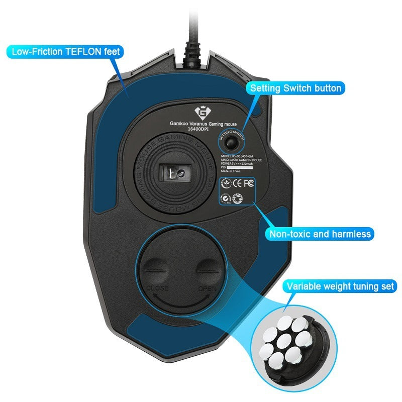High-Precision 18-Button RGB Gaming Mouse