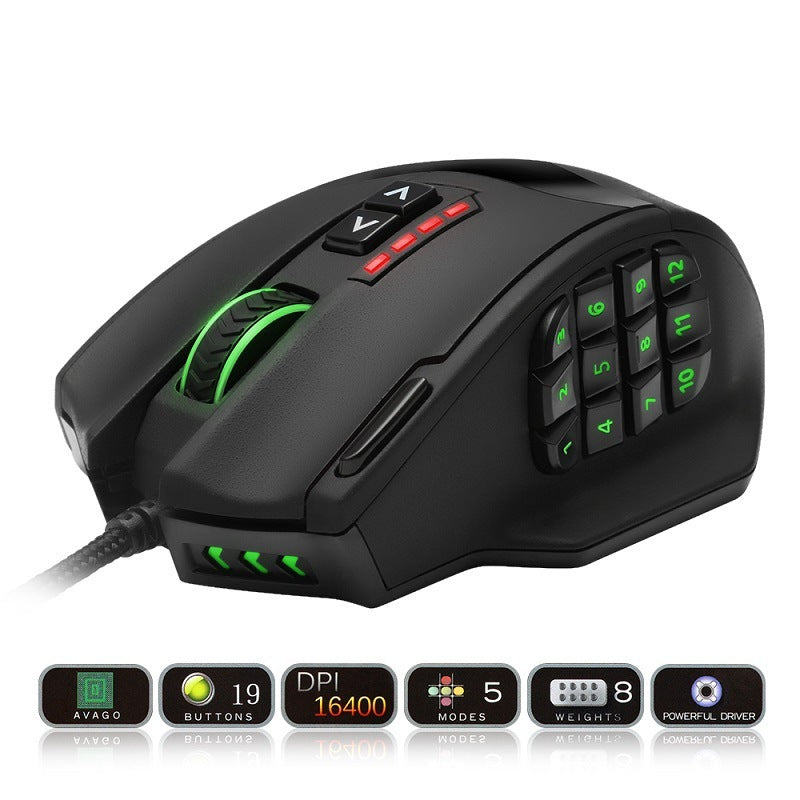 High-Precision 18-Button RGB Gaming Mouse