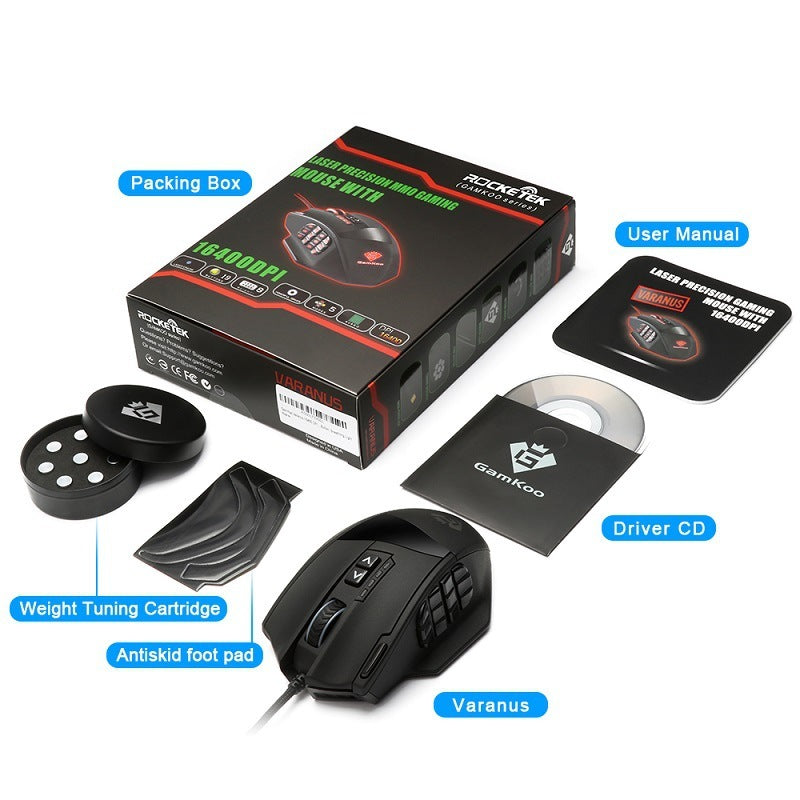 High-Precision 18-Button RGB Gaming Mouse