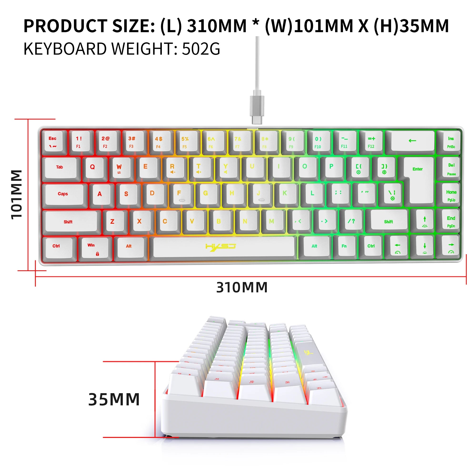 V200 RGB Gaming Mechanical Keyboard