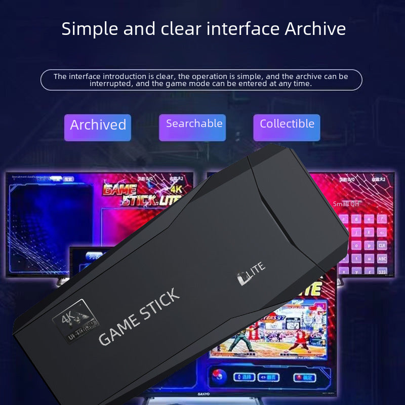 M8 Retro Gaming Console - 4K Wireless TV Game Console with Dual Controllers