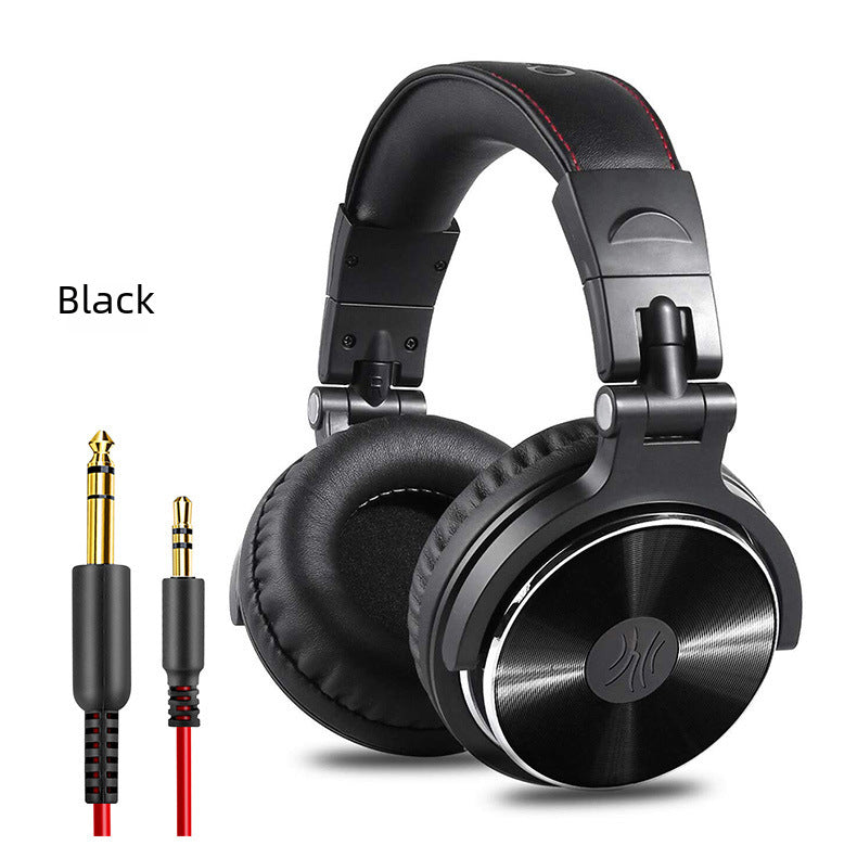 Professional Studio Headphones - 50mm Wired Over-Ear Headphones with Microphone