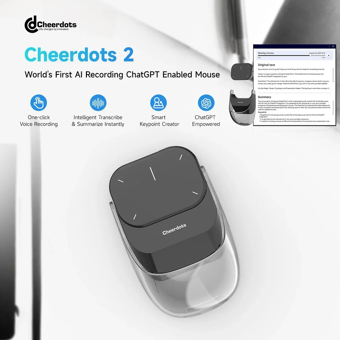 Cheerdots 2 AI Recording Mouse - 5-in-1