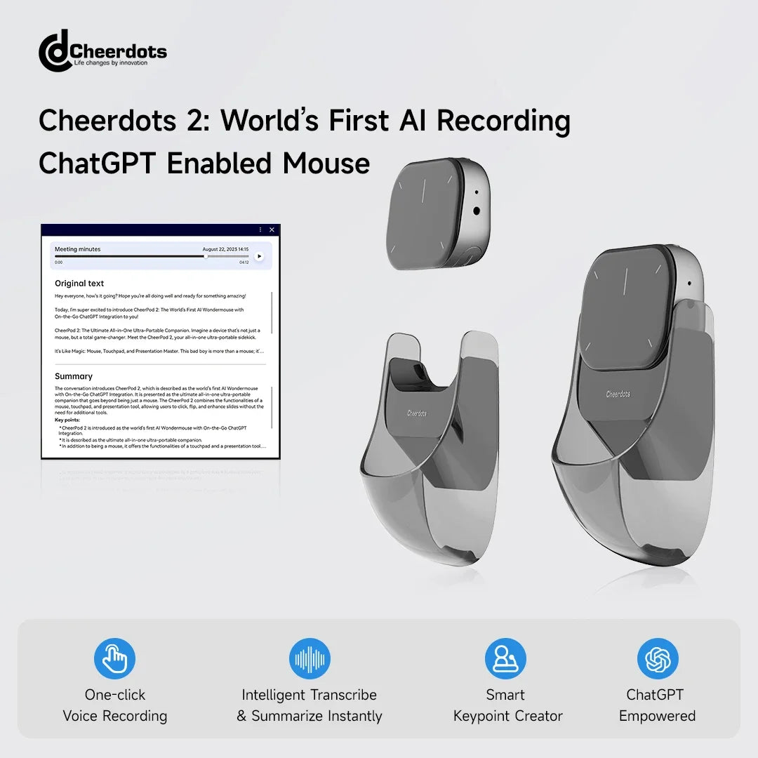 Cheerdots 2 AI Recording Mouse - 5-in-1