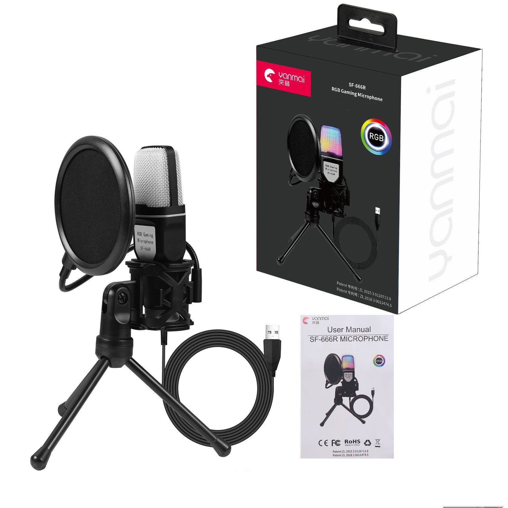 Clear Voice RGB Gaming Desktop Microphone