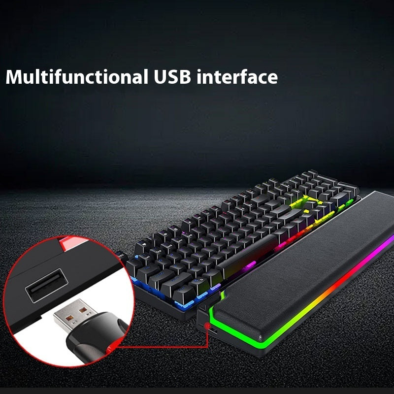 RGB Ergonomic Keyboard Wrist Rest with Lighting Modes