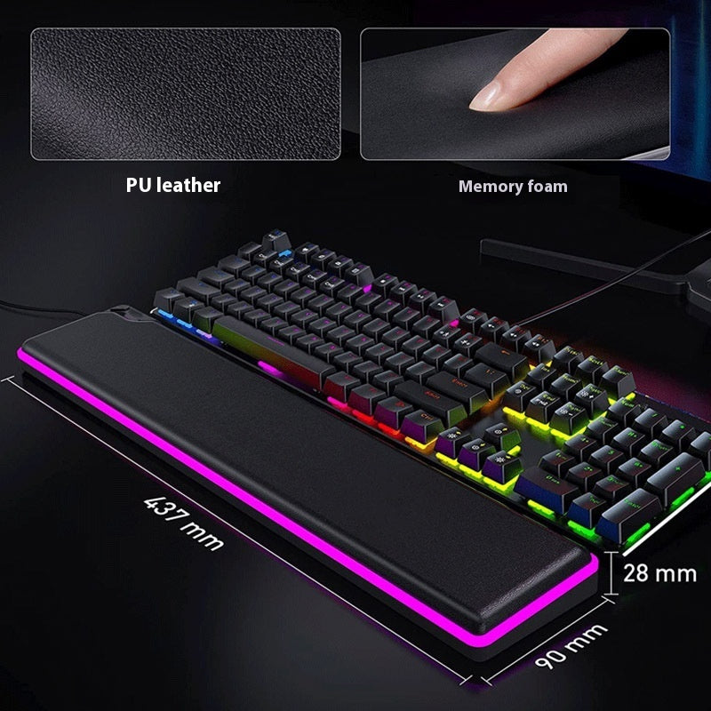 RGB Ergonomic Keyboard Wrist Rest with Lighting Modes