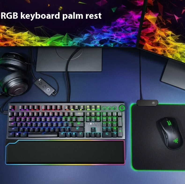RGB Ergonomic Keyboard Wrist Rest with Lighting Modes