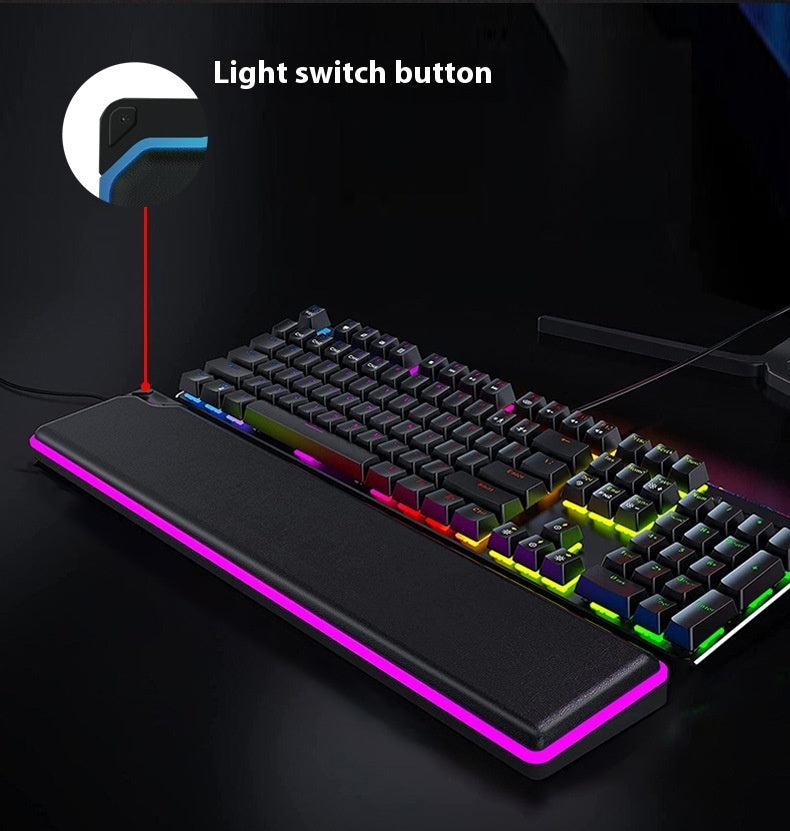 RGB Ergonomic Keyboard Wrist Rest with Lighting Modes